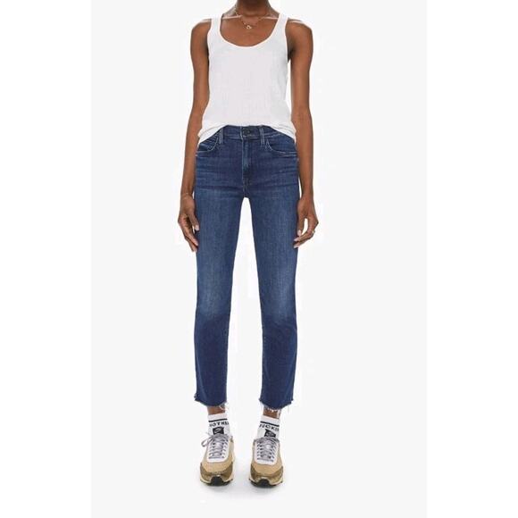 Mother The Rascal Ankle Snippet Jeans Size 28 Trip Down Memory Lane Blue Stretch - Picture 1 of 9